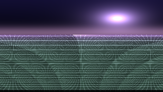 Terrain FFT — a Phosphor music visualizer scene for Mac reacting to audio